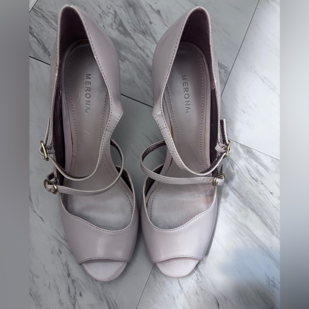 NWT Merona Baby pink peep-toe Mary Jane style pumps Size: 9 - Picture 6 of 6